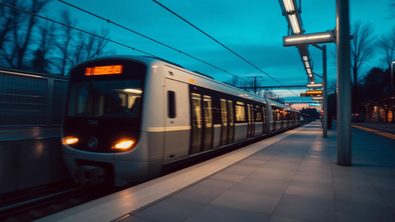 Sydney Metro train at a station platform