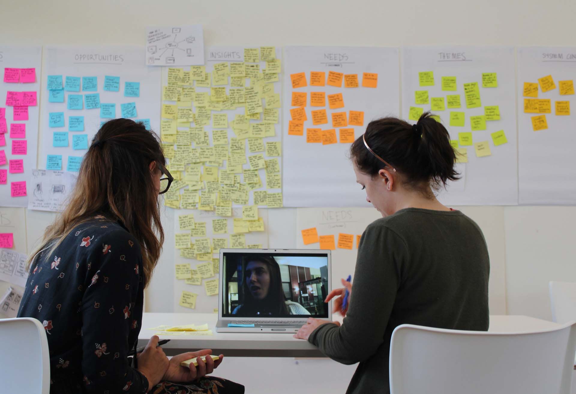 Two Proto employees conducting a video interview