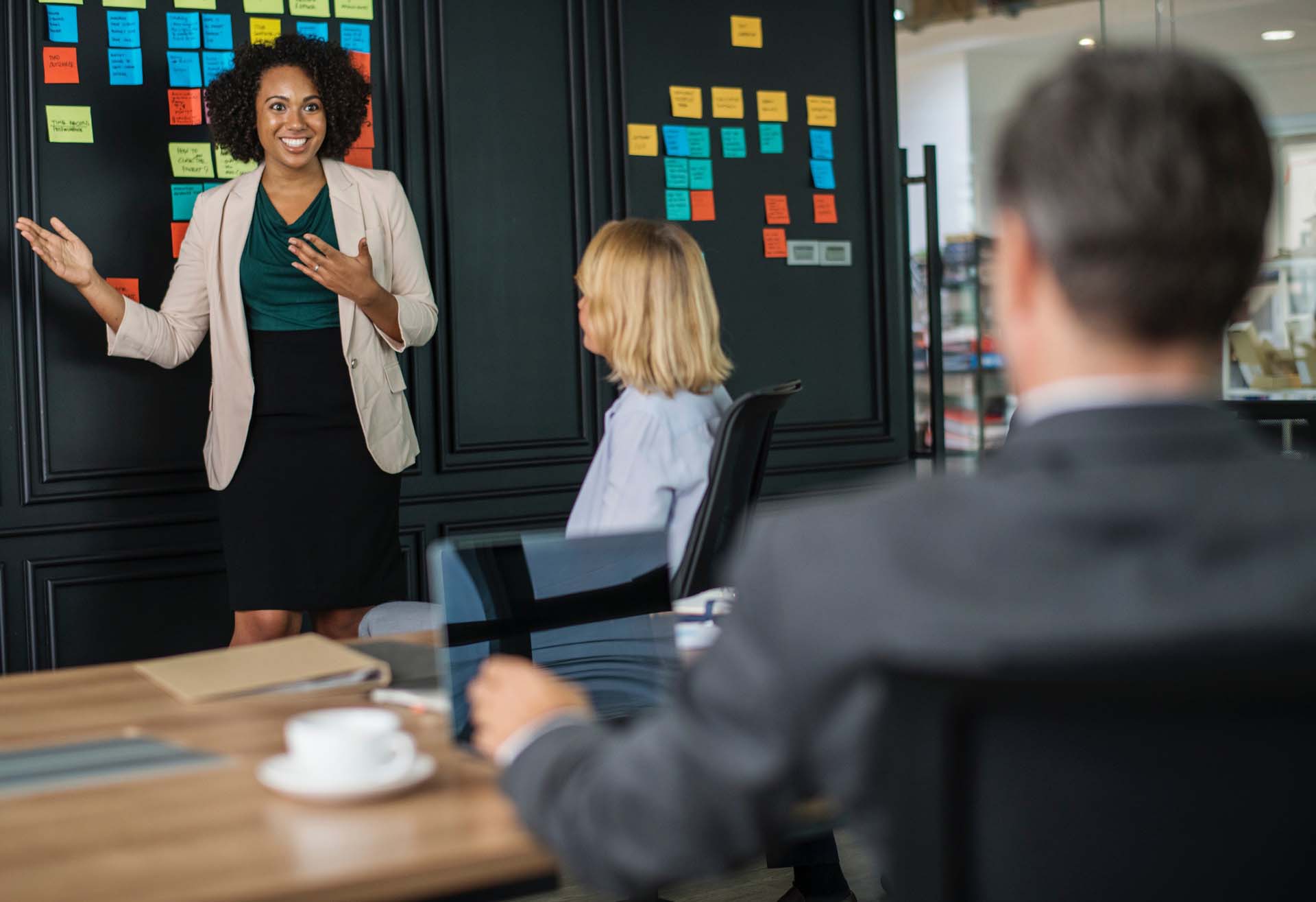 Woman conducting a Service Design workshop