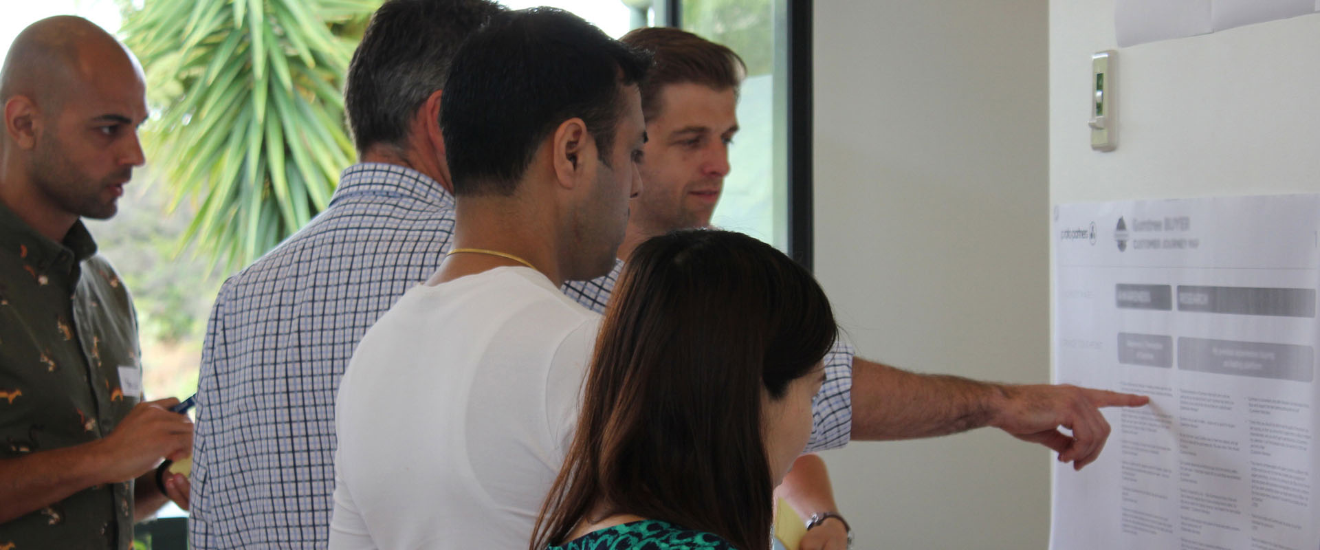 Proto employees engaged with a piece customer experience research