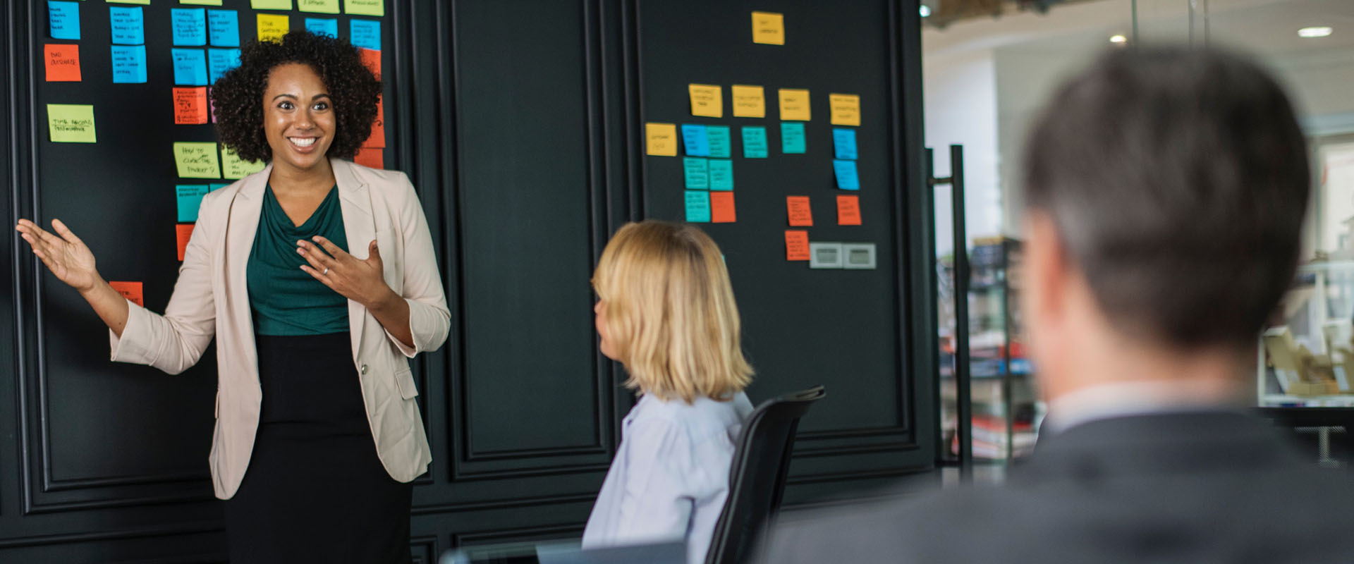 Woman conducting a Service Design workshop