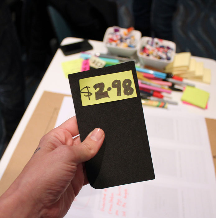 Proto prototyping price-points during customer validation workshop